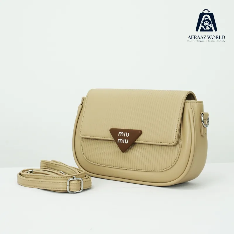 Elegant MIU MIU  Pink Textured Crossbody Bag with Triangle Logo