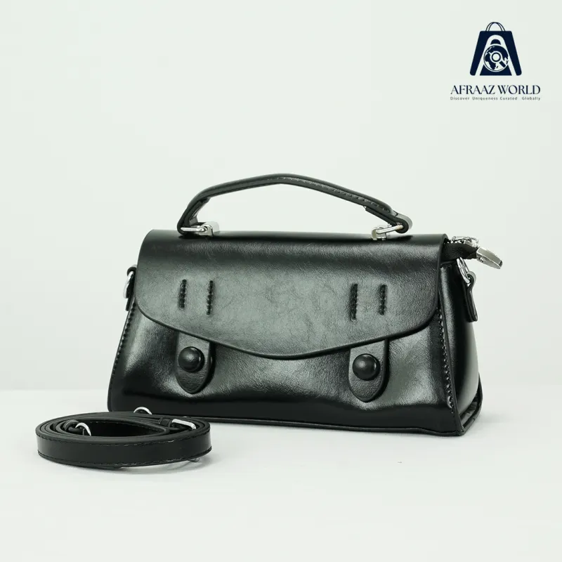 Pastel Blue Mini Satchel Bag with Top Handle & Crossbody Strap